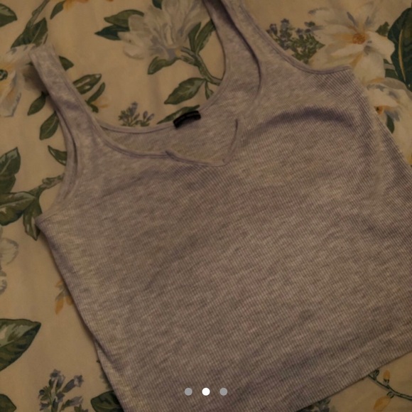 gray crop top - Picture 1 of 2